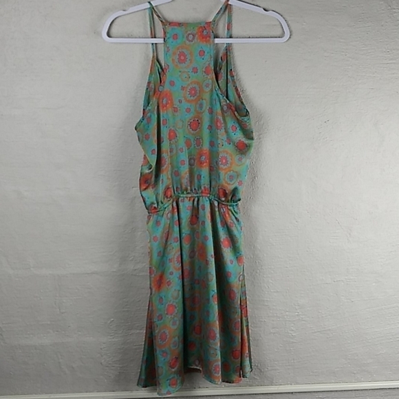 Bar III Green Floral Multicolored Racerback Dress - Picture 7 of 10